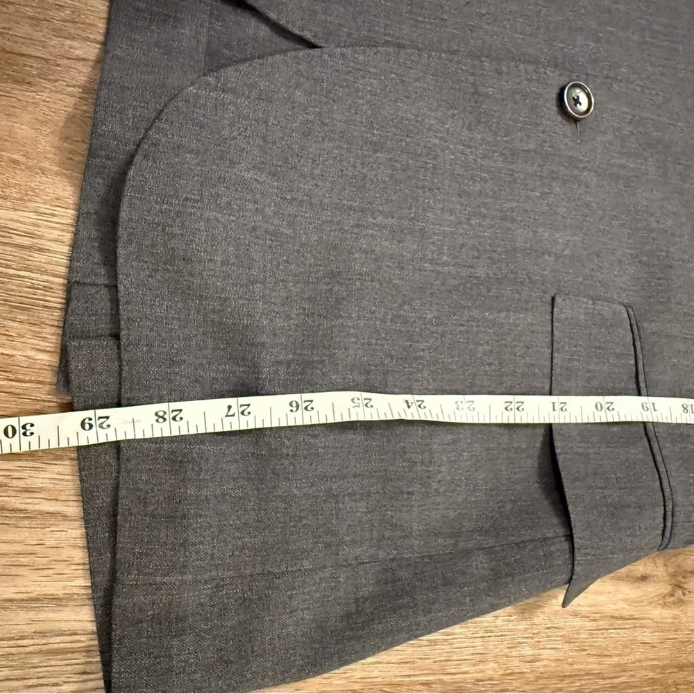 J. CREW Ludlow Gray Tollegno 1900 Wool 2-Button Blazer Suit Jacket Sz 40R Preppy